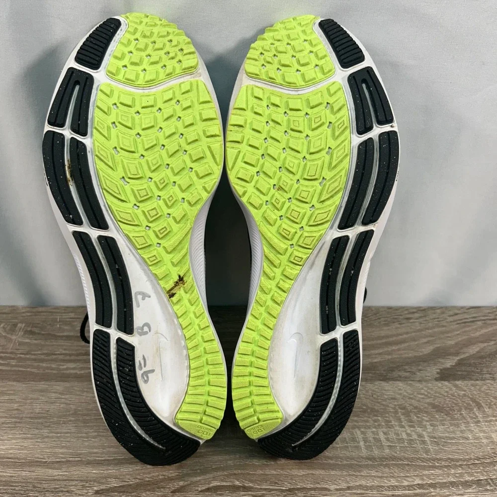 Nike Air Zoom Pegasus 37 Mens 7 Black Blue Lime Green Running Shoes BQ9646-001‎